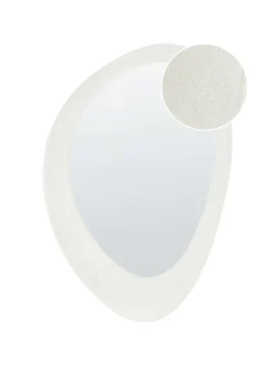 Beliani Spiegel<Wandspiegel AUDES in Weiß - (W) 60 x (H) 90 x (L) 4 cm