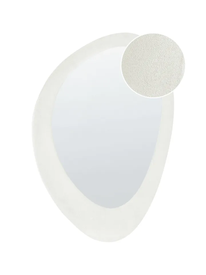 Beliani Spiegel<Wandspiegel AUDES in Weiß - (W) 60 x (H) 90 x (L) 4 cm