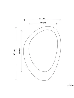Beliani Spiegel<Wandspiegel AUDES in Weiß - (W) 60 x (H) 90 x (L) 4 cm