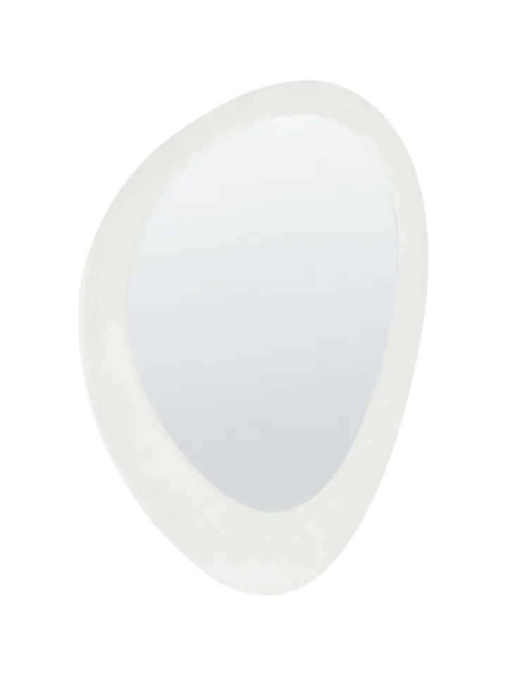 Beliani Spiegel<Wandspiegel AUDES in Weiß - (W) 60 x (H) 90 x (L) 4 cm
