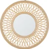 Beliani Spiegel<Wandspiegel BACATA in Braun - (W) 60 x (H) 60 x (L) 3 cm
