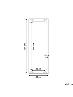 Beliani Spiegel<Wandspiegel BLOSVILLE in Braun - (W) 58 x (H) 164 x (L) 5 cm