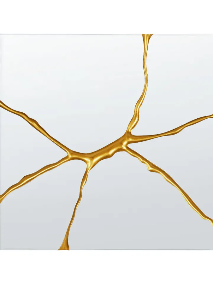 Beliani Spiegel<Wandspiegel COOLE in Gold - (W) 80 x (H) 80 x (L) 4 cm