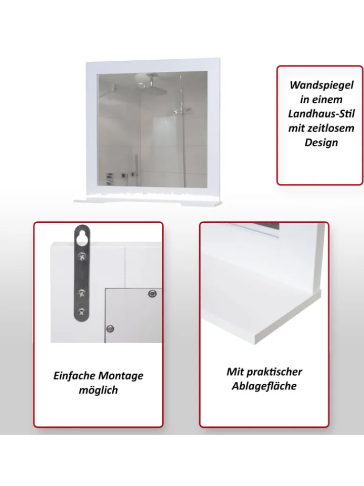 MCW Badmöbel|Badezimmermöbel<Wandspiegel F75