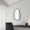 en.casa Spiegel<Wandspiegel Filiano in Schwarz (B)58cm (H)80cm (T)1.8cm
