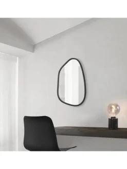 en.casa Spiegel<Wandspiegel Filiano in Schwarz (B)58cm (H)80cm (T)1.8cm