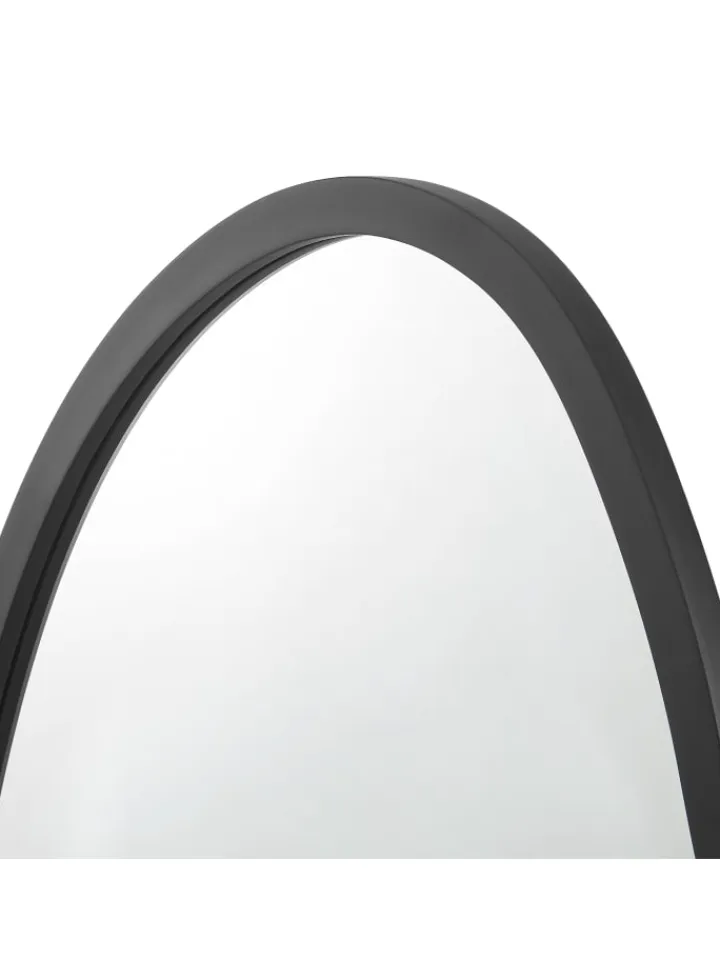 en.casa Spiegel<Wandspiegel Filiano in Schwarz (B)58cm (H)80cm (T)1.8cm