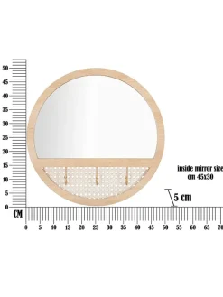 Mauro Ferretti Spiegel<Wandspiegel "Fuji" - Ø 50 cm