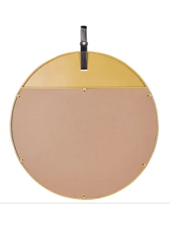 Beliani Spiegel<Wandspiegel GURS in Gold/Braun - (W) 60 x (H) 60 x (L) 2 cm