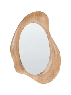 Beliani Spiegel<Wandspiegel HOURTIN in Braun - (W) 68 x (H) 100 x (L) 3 cm