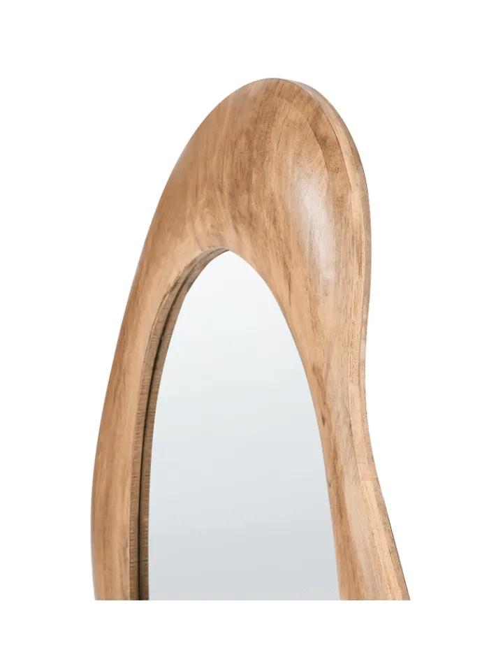 Beliani Spiegel<Wandspiegel HOURTIN in Braun - (W) 68 x (H) 100 x (L) 3 cm