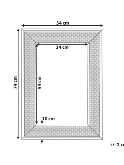 Beliani Spiegel<Wandspiegel IGUALA in Braun - (W) 54 x (H) 74 x (L) 5 cm