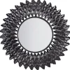 Beliani Spiegel<Wandspiegel LARRAU in Silber - (W) 70 x (H) 70 x (L) 4 cm