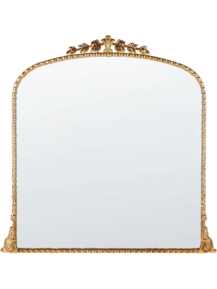 Beliani Spiegel<Wandspiegel LIVRY in Gold - (W) 71 x (H) 71 x (L) 3 cm