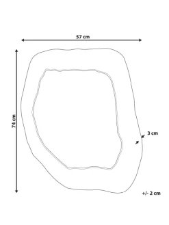 Beliani Spiegel<Wandspiegel MARTYRE in Grün - (W) 57 x (H) 74 x (L) 3 cm
