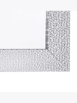 Beliani Spiegel<Wandspiegel MERVENT in Weiß/Silber - (W) 50 x (H) 130 x (L) 2 cm