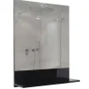 MCW Badmöbel<Wandspiegel mit Ablage B19, Schwarz