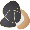 Beliani Spiegel<Wandspiegel TAILLY in Schwarz/Gold - (W) 99 x (H) 89 x (L) 2 cm