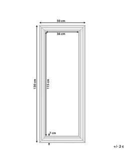 Beliani Spiegel<Wandspiegel VERTOU in Beige/Silber - (W) 50 x (H) 130 x (L) 3 cm