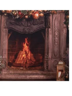 Clayre & Eef Wanddekoration<Wandteppich "Weihnachtsbaum" in Bunt - (L)180 x (B)210 cm