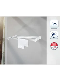 Leifheit Wäschekörbe & -Ständer<Wandtrockner "Telegant 30 Protect" in Weiß - (L)71 cm