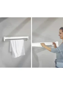 Leifheit Wäschekörbe & -Ständer<Wandtrockner "Telegant 36 Protect" in Weiß - (L)70 cm