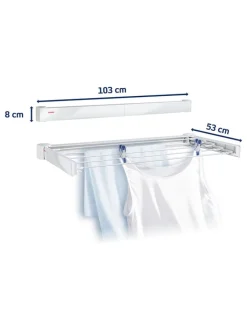 Leifheit Wäschekörbe & -Ständer<Wandtrockner "Telegant 72 Protect" in Weiß - (L)103 cm