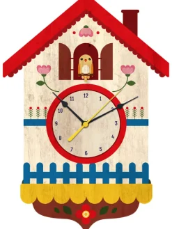 The Wild Hug Wanddekoration<Wanduhr "Cuckoo" in Bunt - (B)40 x (H)40 cm