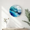 ABERTO DESIGN Wanddekoration<Wanduhr in Blau/ Türkis - Ø 40 cm