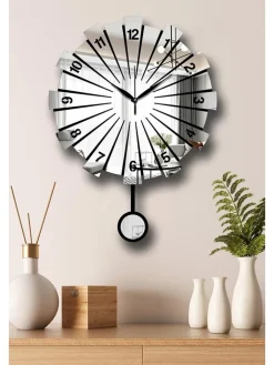 ABERTO DESIGN Wanddekoration<Wanduhr in Schwarz - Ø 39 cm