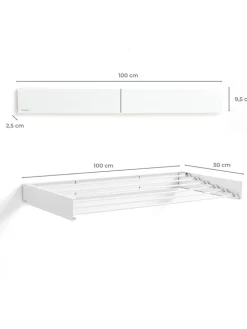 InnovaGoods Wäschekörbe & -Ständer<Wand-Wäscheständer in Weiß