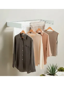 InnovaGoods Wäschekörbe & -Ständer<Wand-Wäscheständer in Weiß