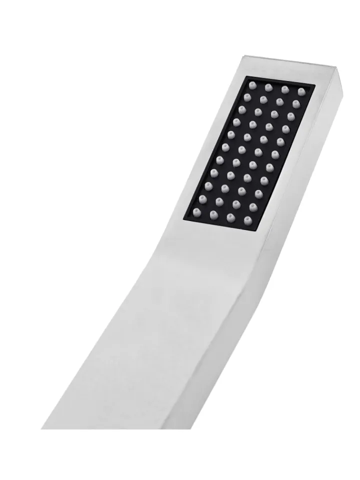 Beliani Badarmaturen<Wannenarmaturen AMBORO in Silber/Schwarz - (W) 3.5 x (H) 20 x (L) 1.5 cm