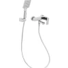 Beliani Badarmaturen<Wannenarmaturen BALNEARIO in Silber - (W) 19 x (H) 179 x (L) 14 cm