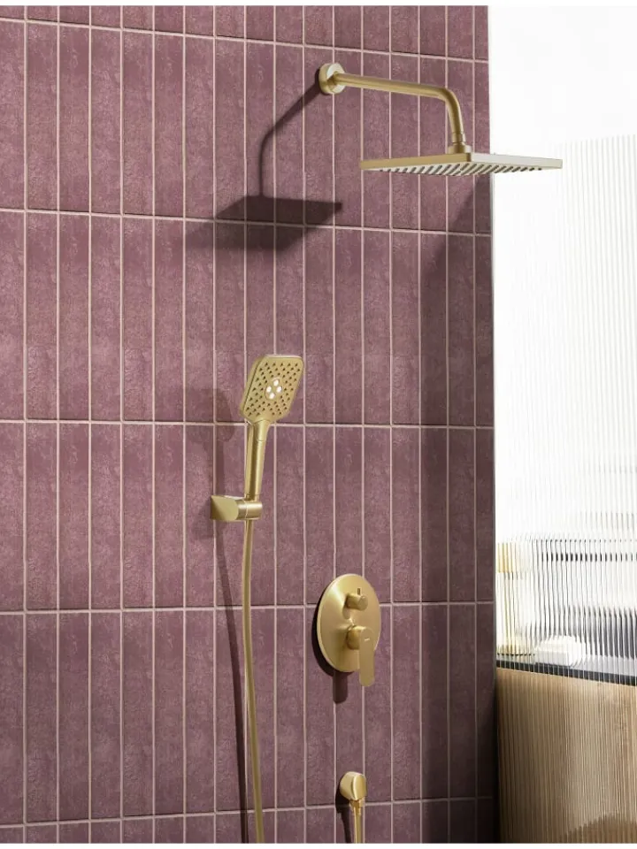 Beliani Badarmaturen<Wannenarmaturen CANAIMA in Gold - (W) 25 x (H) 175 x (L) 41 cm