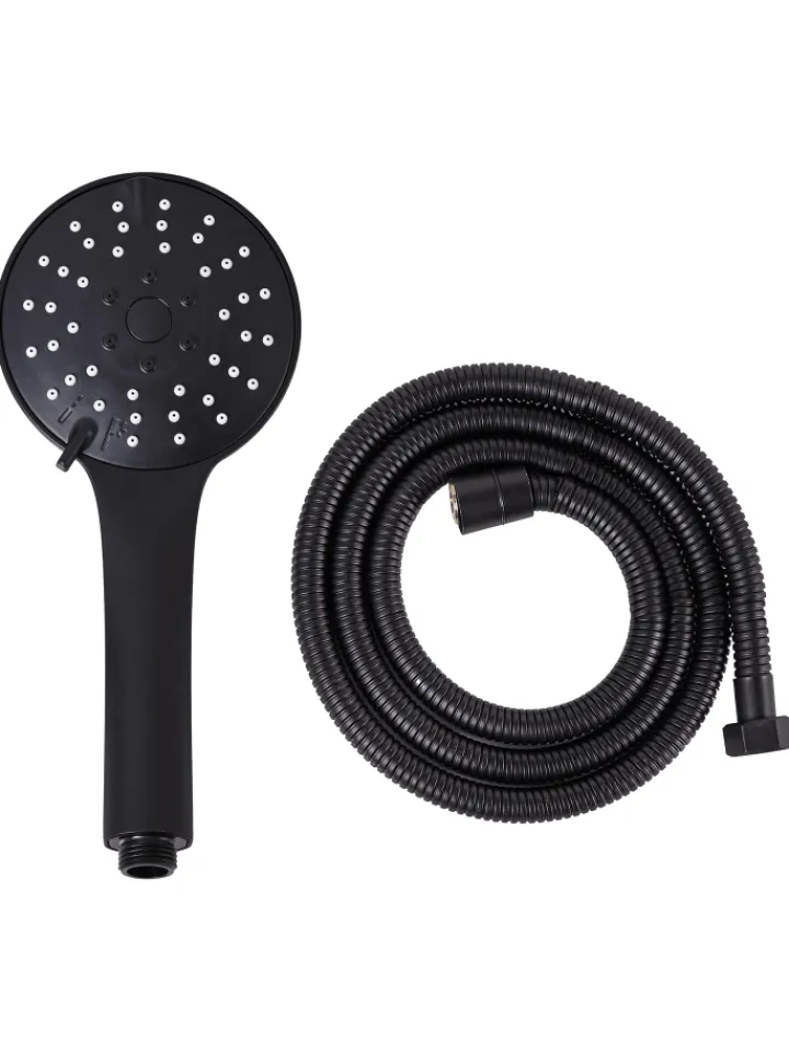 Beliani Badarmaturen<Wannenarmaturen CHURUN in Schwarz - (W) 11 x (H) 25 x (L) 3 cm