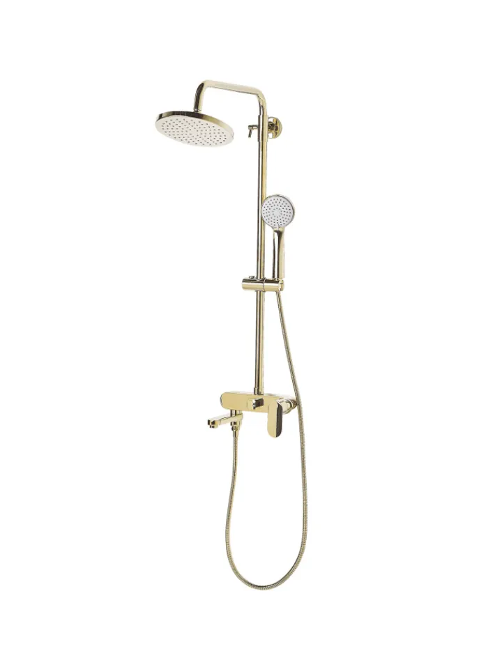 Beliani Badarmaturen<Wannenarmaturen GURARA in Gold - (W) 23 x (H) 83 x (L) 36 cm