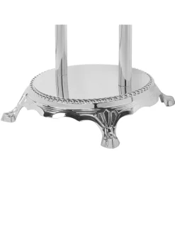Beliani Badarmaturen<Wannenarmaturen HEBBE in Silber - (W) 27 x (H) 98 x (L) 10 cm