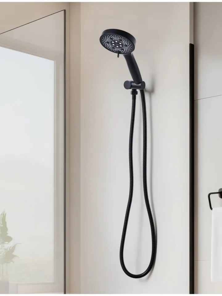 Beliani Badarmaturen<Wannenarmaturen ICHMA in Schwarz - (W) 12 x (H) 26 x (L) 7 cm