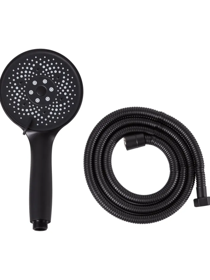 Beliani Badarmaturen<Wannenarmaturen ICHMA in Schwarz - (W) 12 x (H) 26 x (L) 7 cm
