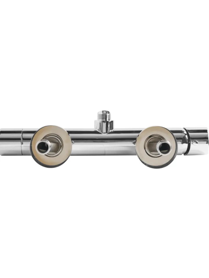 Beliani Badarmaturen<Wannenarmaturen MELIQUINA in Silber - (W) 31 x (H) 164 x (L) 12 cm