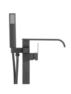 Beliani Badarmaturen<Wannenarmaturen NIAGARA in Schwarz - (W) 26 x (H) 120 x (L) 15 cm