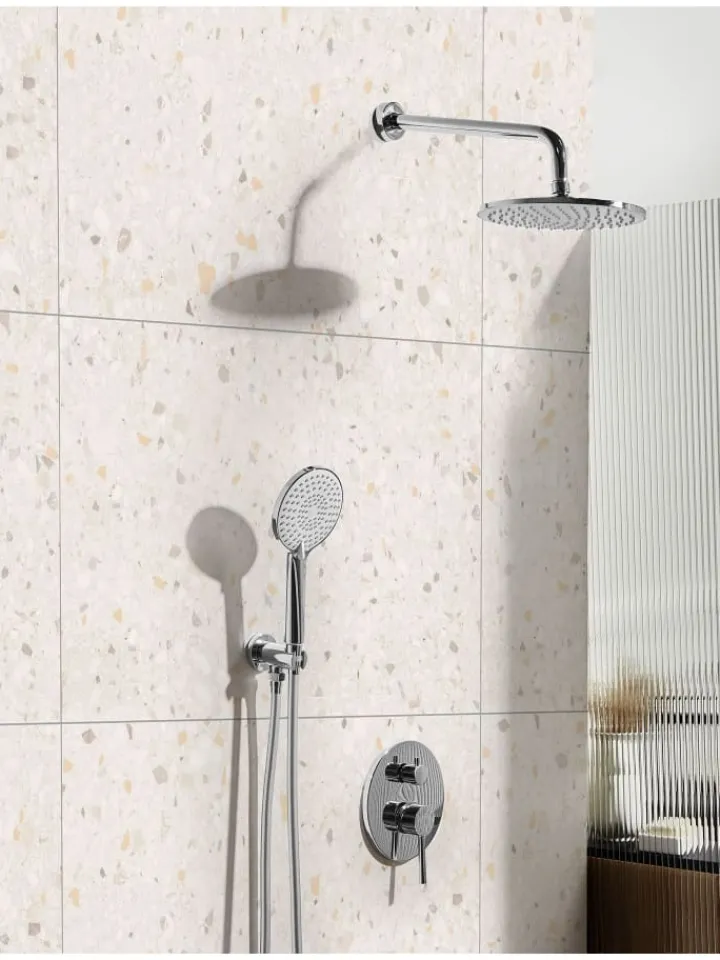 Beliani Badarmaturen<Wannenarmaturen PUELO in Silber - (W) 23 x (H) 180 x (L) 41 cm