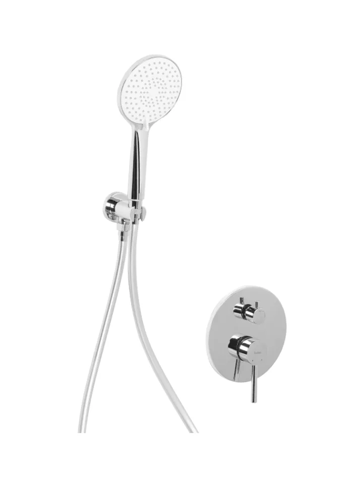 Beliani Badarmaturen<Wannenarmaturen PUELO in Silber - (W) 23 x (H) 180 x (L) 41 cm