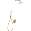 Beliani Badarmaturen<Wannenarmaturen PUELO in Gold - (W) 23 x (H) 180 x (L) 41 cm