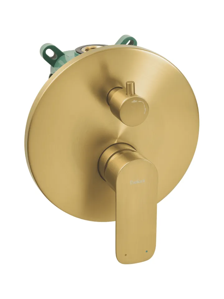 Beliani Badarmaturen<Wannenarmaturen PUELO in Gold - (W) 23 x (H) 180 x (L) 41 cm