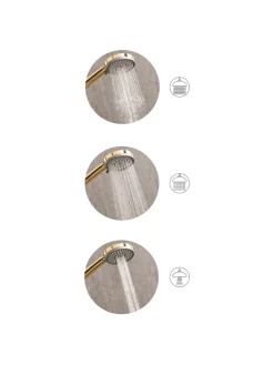 Beliani Badarmaturen<Wannenarmaturen SURIPA in Gold - (W) 10 x (H) 23 x (L) 6 cm