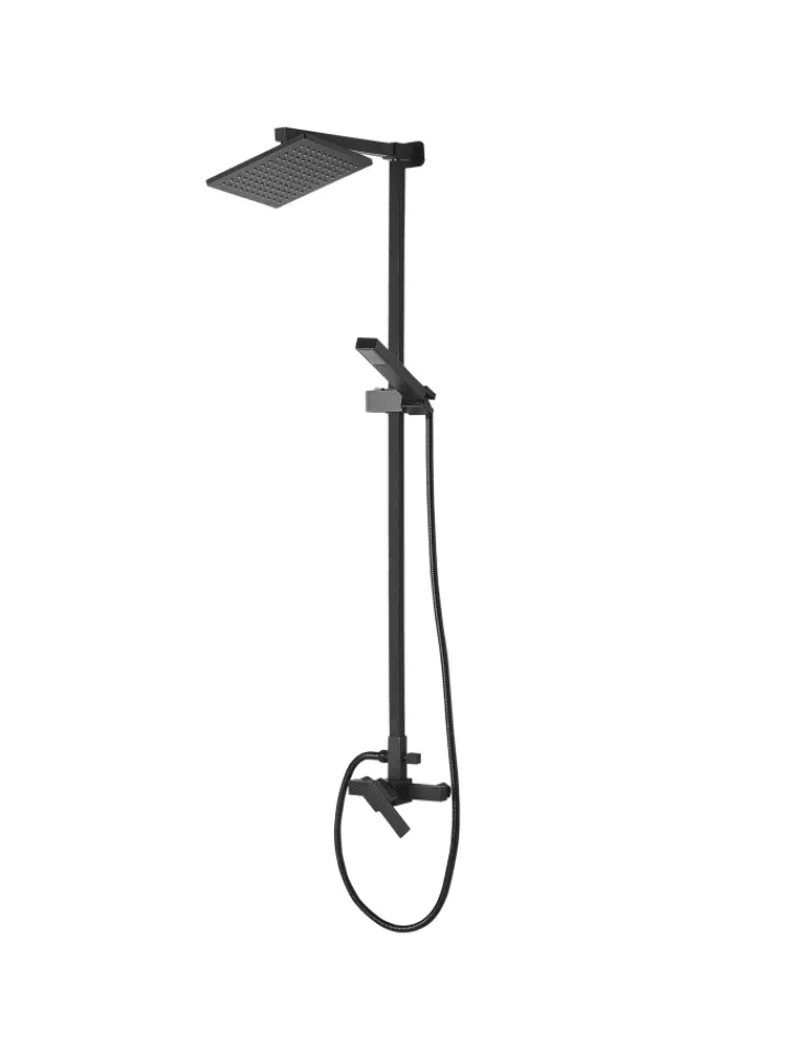 Beliani Badarmaturen<Wannenarmaturen TAGBO in Schwarz - (W) 18 x (H) 115 x (L) 52 cm