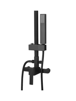 Beliani Badarmaturen<Wannenarmaturen TAGBO in Schwarz - (W) 18 x (H) 115 x (L) 52 cm