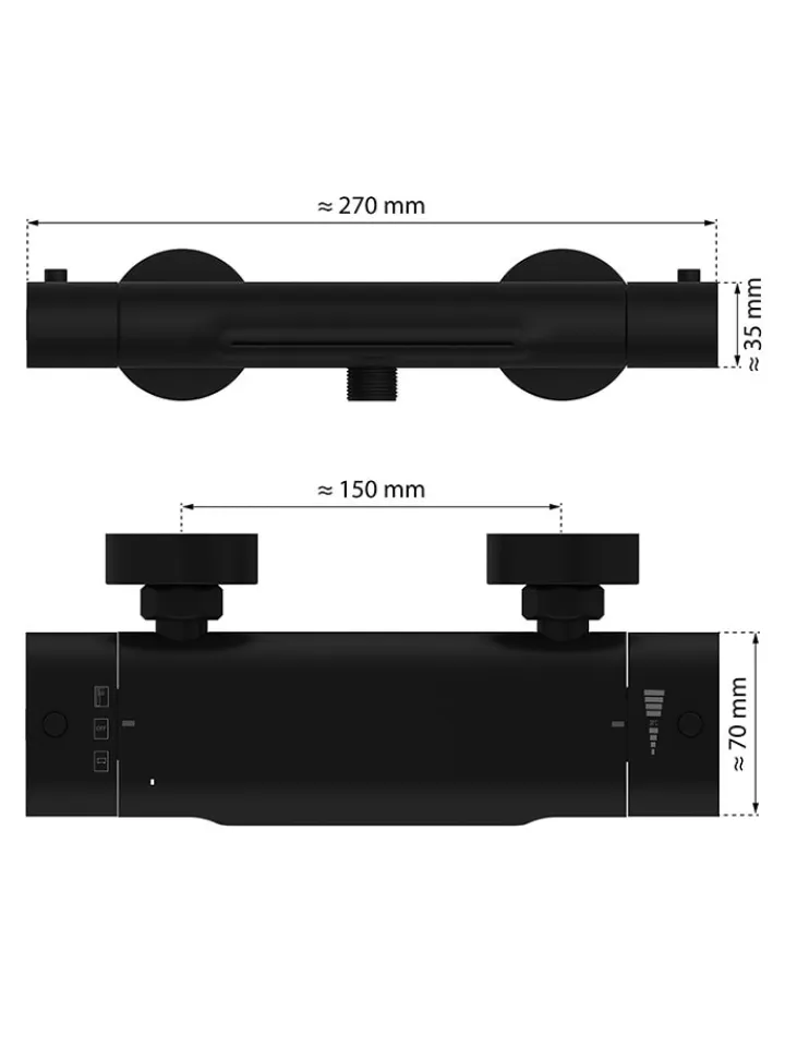 Schütte Badarmaturen<Wannenfüllarmatur "Carneo" in Schwarz